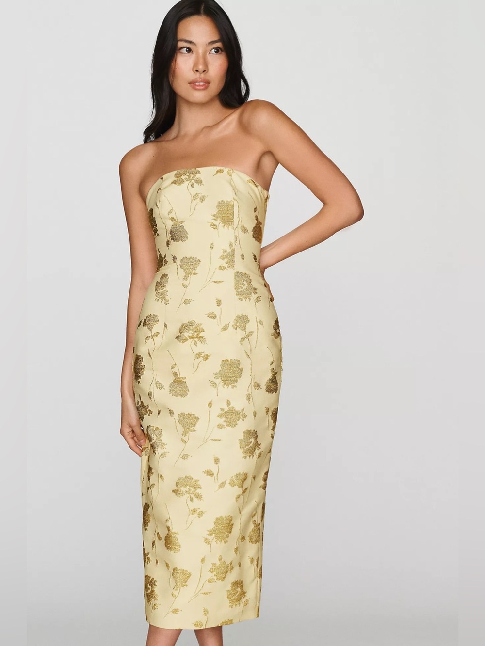 Mare Mare Brocade Column Midi Dress
